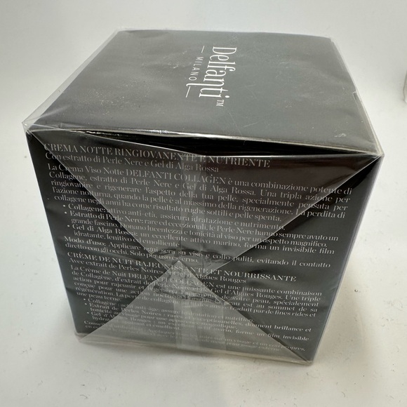 Delfanti Collagen with Black Pearl & Red Algae Gel Made in Italy Night Cream - Picture 4 of 6